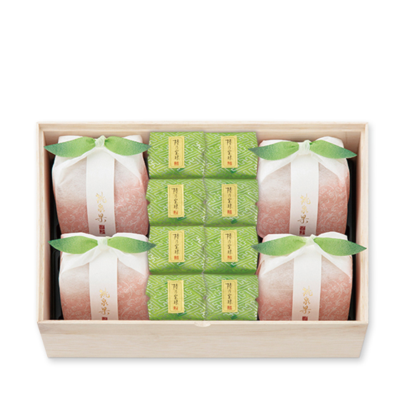 陸乃宝珠・桃泉果詰合せ　大[木箱入り]